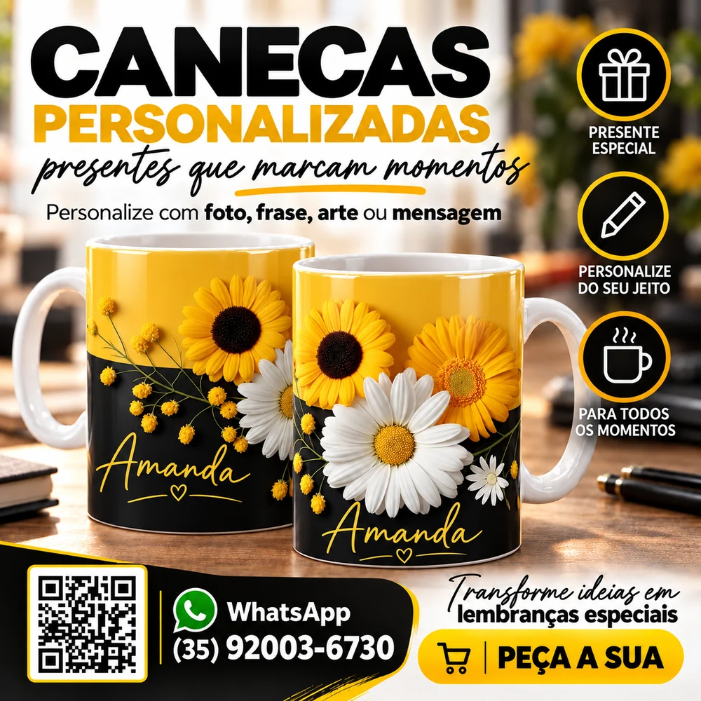 Caneca personalizada com nome